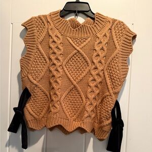 Cable Knit Tan Vest